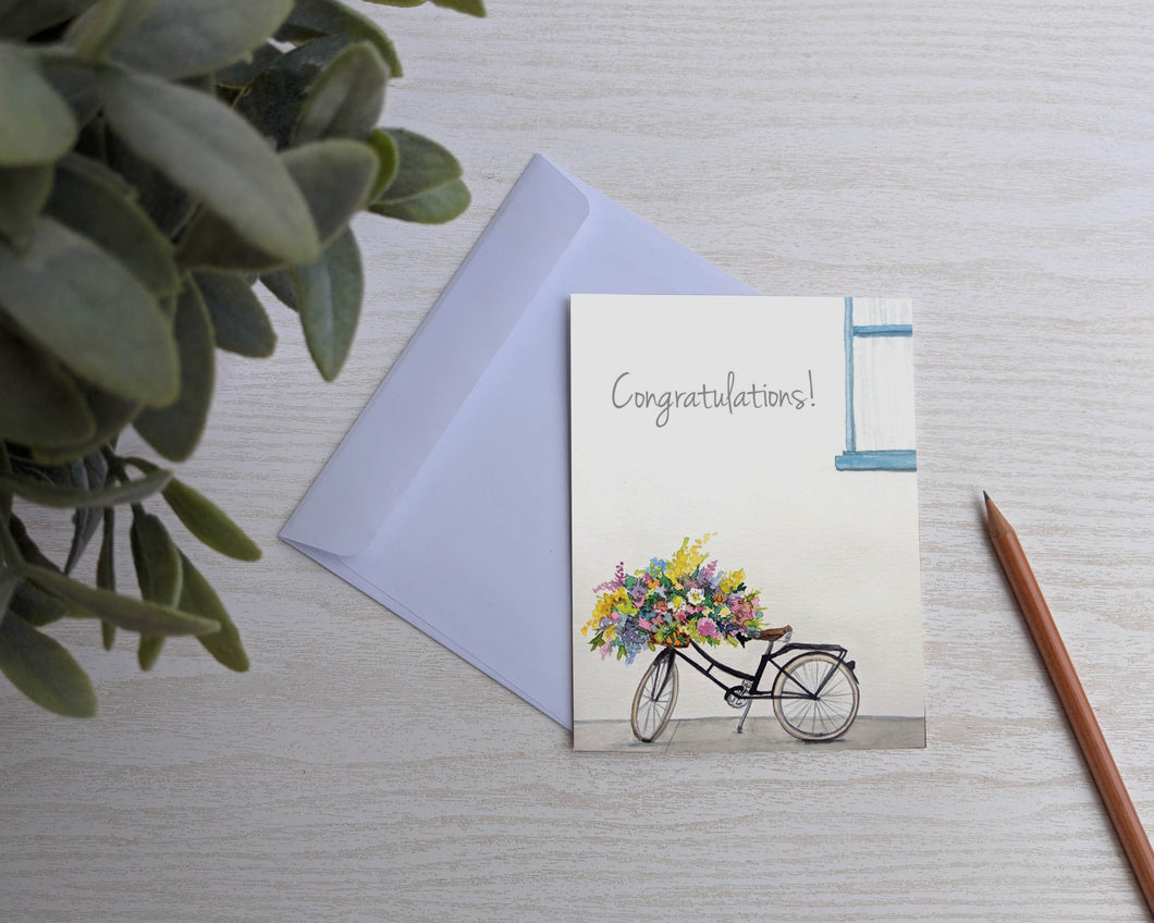 Congratulations Bicycle Greeting Card