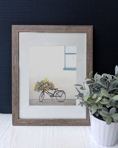 Bicycle + Flowers Art Print