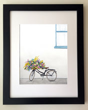 Load image into Gallery viewer, Bicycle + Flowers Art Print