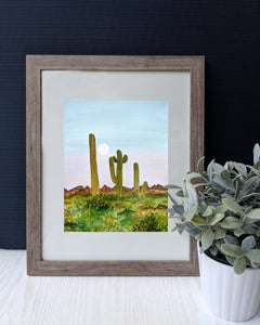 Cactus Sunrise Art Print