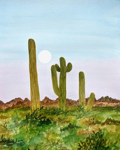 Cactus Sunrise Art Print