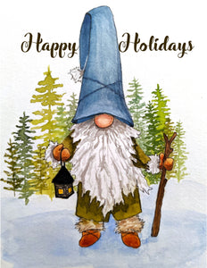 Forest Gnome Christmas Card