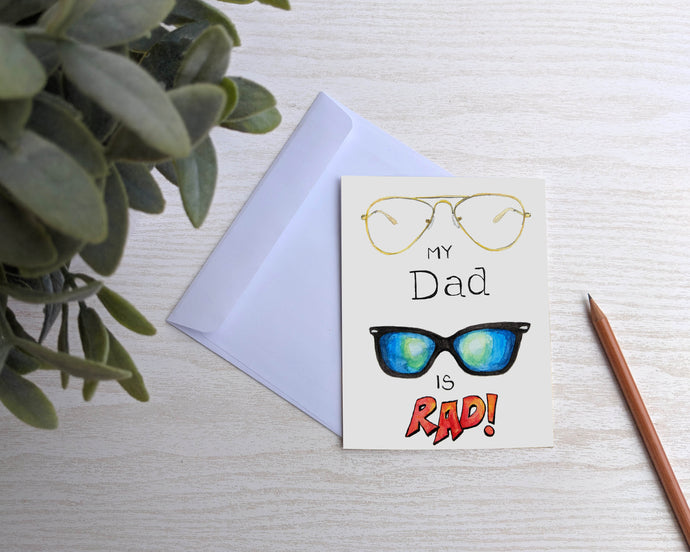 My Dad is Rad Greeting Card