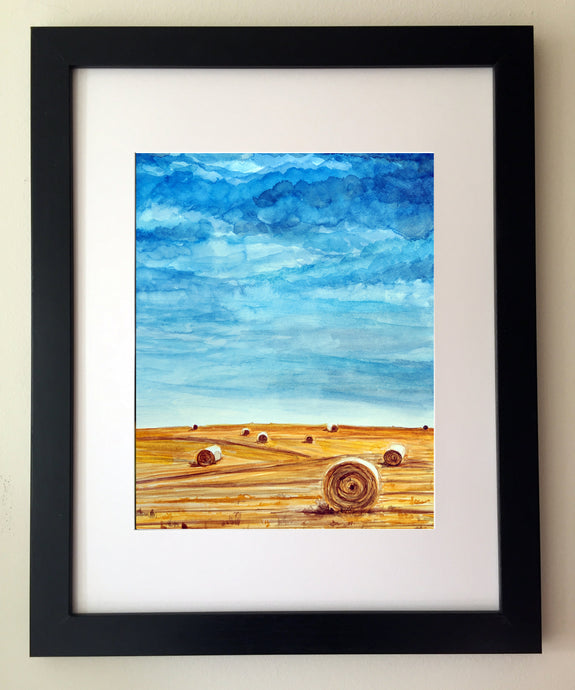 Hay Bales Art Print