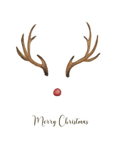 Minimalist Rudolf Christmas Card