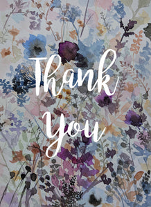 Floral Background Thank You Card