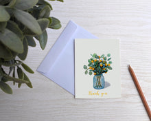 Load image into Gallery viewer, Yellow Flowers Thank You Card